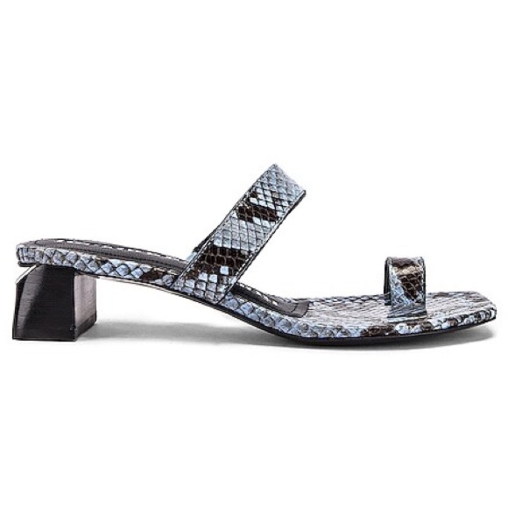 Alexander Wang Ellis Snake Print Sandal Heels 37 7 6.5 $425